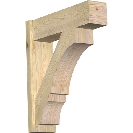 Ekena Millwork Balboa Block Rough Sawn Outlooker, Douglas Fir, 8"W x 28"D x 32"H OUT08X28X32BOA05RDF